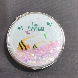 Mirror Compact 3" with Floating Glitter